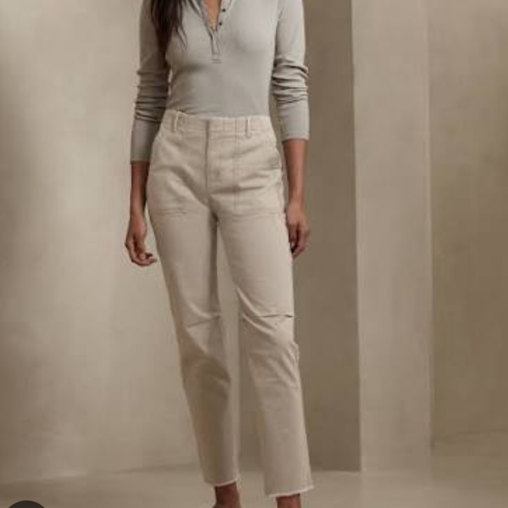 NWT BANANA REPUBLIC | $80 Girlfriend Chino Pants - Picture 2 of 5